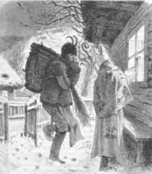 Nikolaus mit Knecht Ruprecht am Nikolausabend