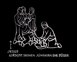 Jesus wäscht seinen Jüngern die Füße