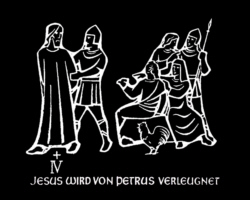 Jesus wird von Petrus verleugnet