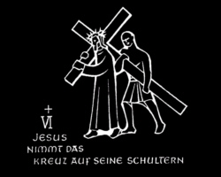 Jesus nimmt das Kreuz auf seine Schultern