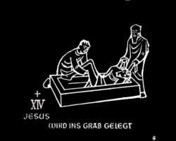 Jesus wird ins Grab gelegt